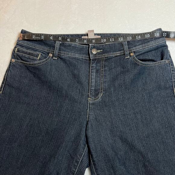 Chico's Mid Rise Crop Jeans Size 10/M/1.5 Stretch Casual Summer Minimalist - Picture 7 of 9